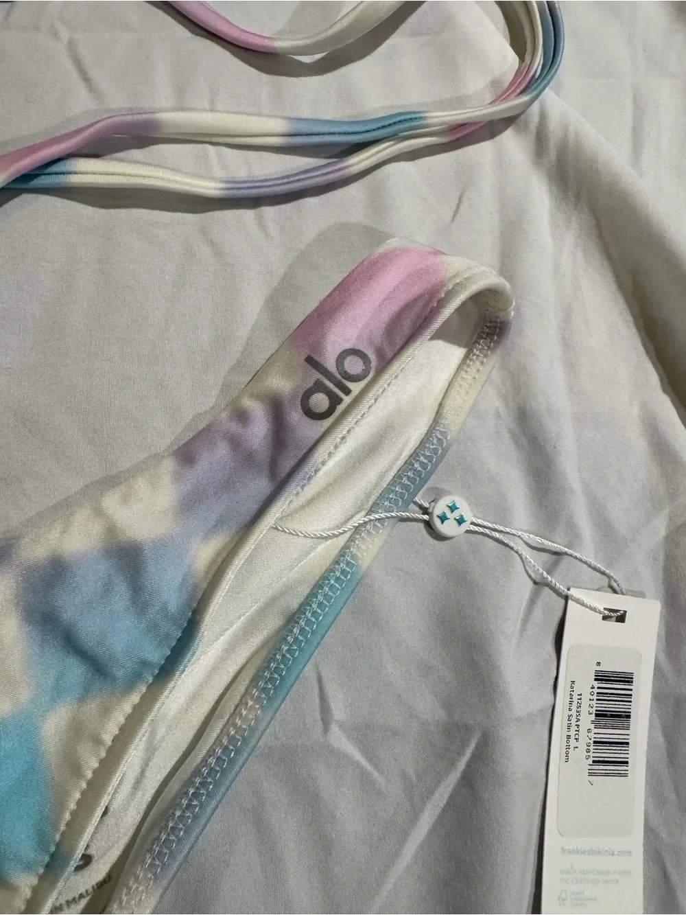 Frankie's Bikini X Alo Pastel Check Triangle Tie Bikini